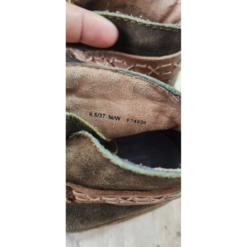 Born Cele Ankle Chukka Boho Boot Leather Lace Up Women 6.5 US Distressed Brown